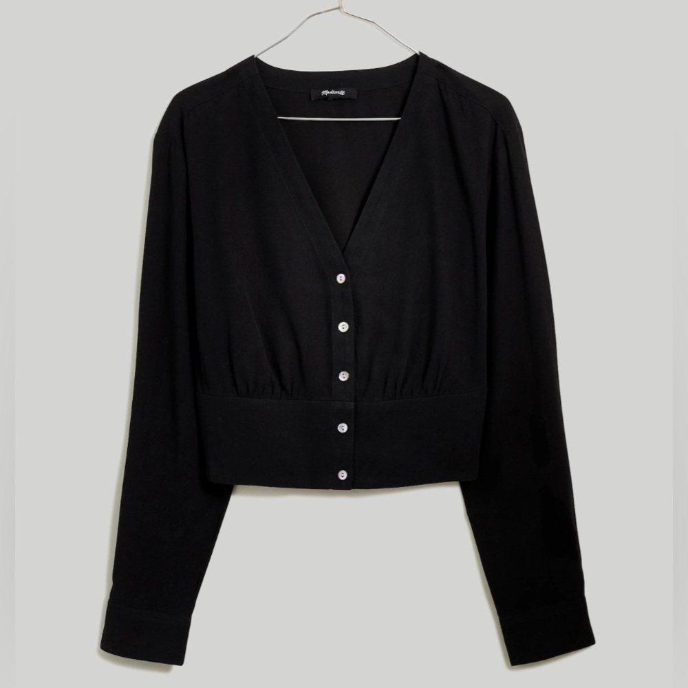 ☀️Madewell V-Neck Button-Front Shirt - Picture 2 of 6
